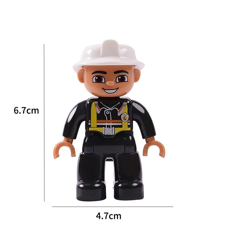 Фигурка, модель большого размера, минифигурка, строительный блок, кукла, семейная, профессиональная, совместимая с игрушкой с большими частицами