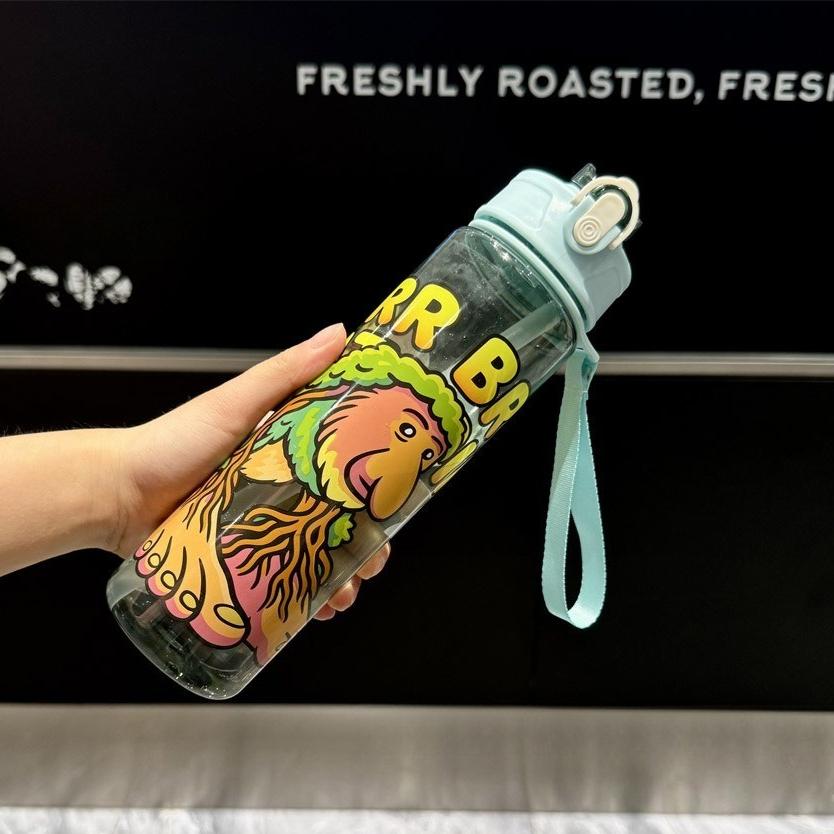 Italian Brainrot Water Bottle Tung Tung Tung Sahur Water Cup With Straw Football Sports Water Kettle Easter Valentine'S Day Gift