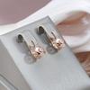 Kinel Vintage Rose Gold Color Glossy Earrings For Women Trendy Zircon Jewelry