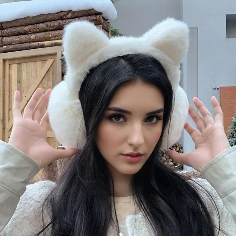 Женские наушники из искусственного меха для защиты ушей, мягкие, складные, выдвижные, плюшевые, уличные, ветрозащитные, зимние, для тепла, несколько вариантов в наличии