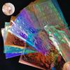11Pcs/set Decals Holographic DIY Self-Adhesive Nail Sticker Aurora Ice Cube