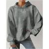 Женская весенне-осенняя однотонная повседневная удобная толстовка, темпераментный пуловер с капюшоном