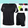 Breathable Men Quick Dry Tshirt And Shorts Set For Gym And Running Sportswear