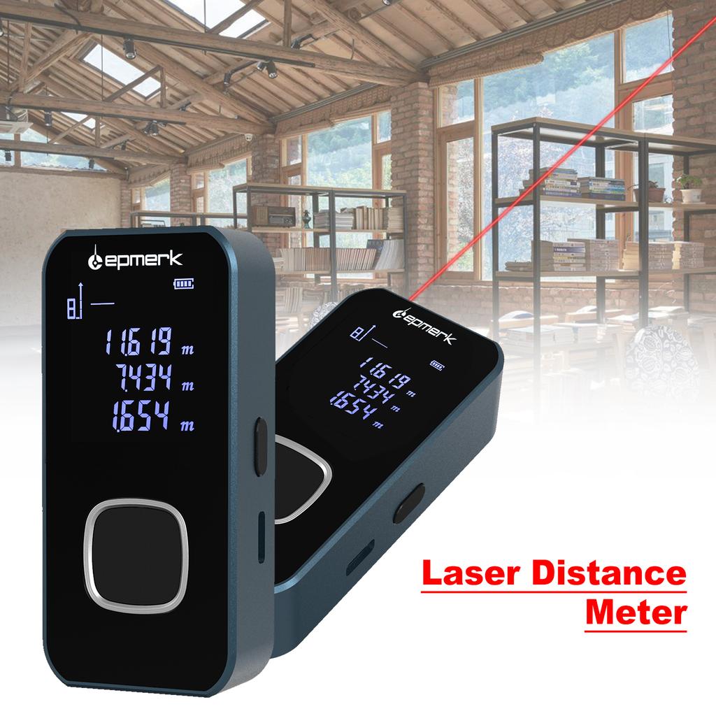 Lepm k 196ftCelsius60m Measure Digital Distance Met Measurement Tool Range Find with Backlit LCD Electronic Angle Sensor M