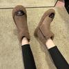 Hong Kong Wool Shoes Women's Winter Wear High Top 2025 New Warm and Velvet Lamb Wool Cotton Shoes Flat Non-slip Short Boots