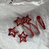 Заколка для волос Lucky Red Star Pentagram BB Clip Mini Cute Broken Hair Girl Hair Accessories Princess Bangs Clip Hairpin Edge Clip