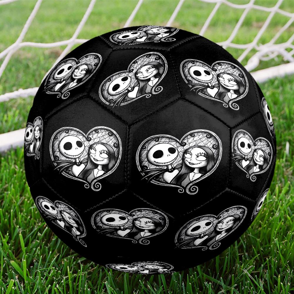 The Nightmare Before Christmas Theme Size 5 Soccer Ball, Suitable for Both Indoor and Outdoor Matches, a Gift Suitable for Everyone.