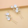 Elegant White Ceramic Plum Blossom Hairpin - European & American Style Bridal Hair Accessory