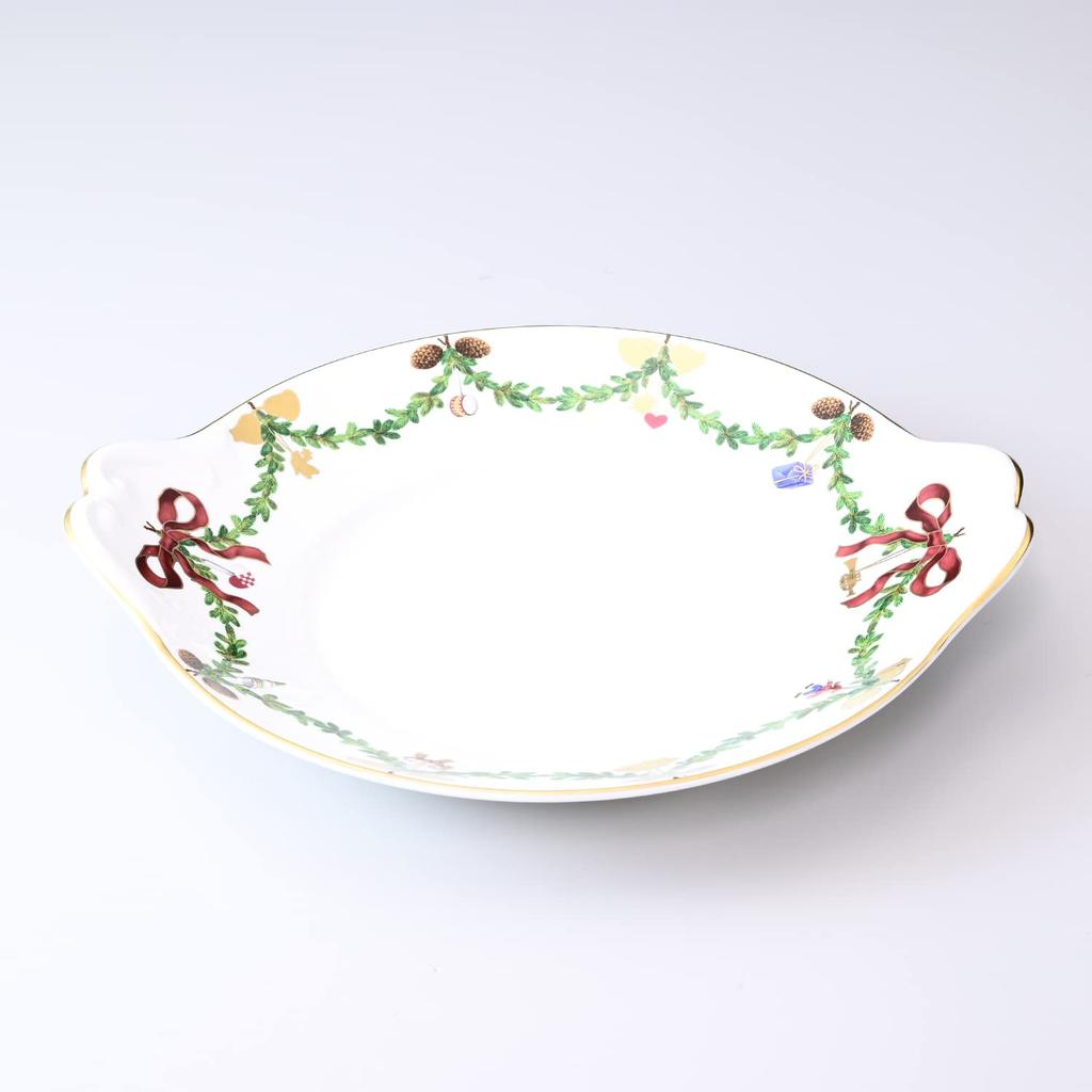 ROYAL COPENHAGEN Блюдо для рождественского торта Star Fluted, глубокая тарелка, 28 см x 25 см, 2503422 [Параллельный импорт]