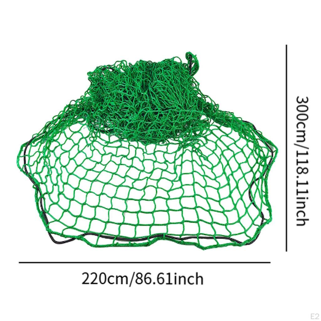 Cargo Net Mesh Organizer 86.61 X 118.11 Inch Green Nylon Trip Luggage Universal Heavy Duty for