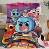 Удивительный мир G-Gumball Одеяло Приятный к коже комфорт теплое мягкое плюшевое одеяло подходит для дивана гостиной офиса спальни