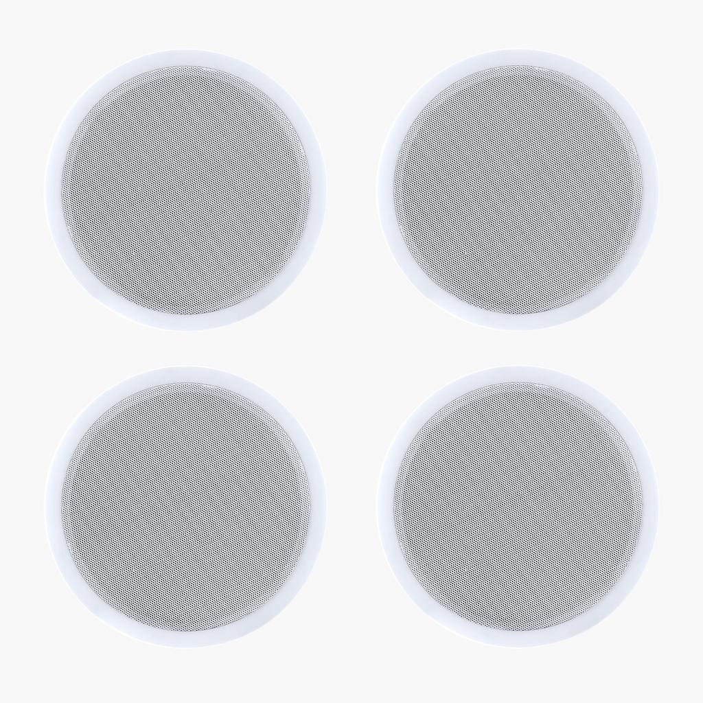 Bluetooth Ceiling Speakers, 165.1 mm, In Ceiling & In-Wall Speaker System with Amplifier, 2-Way, for Damp Humid Placement, Home Theater, Covered