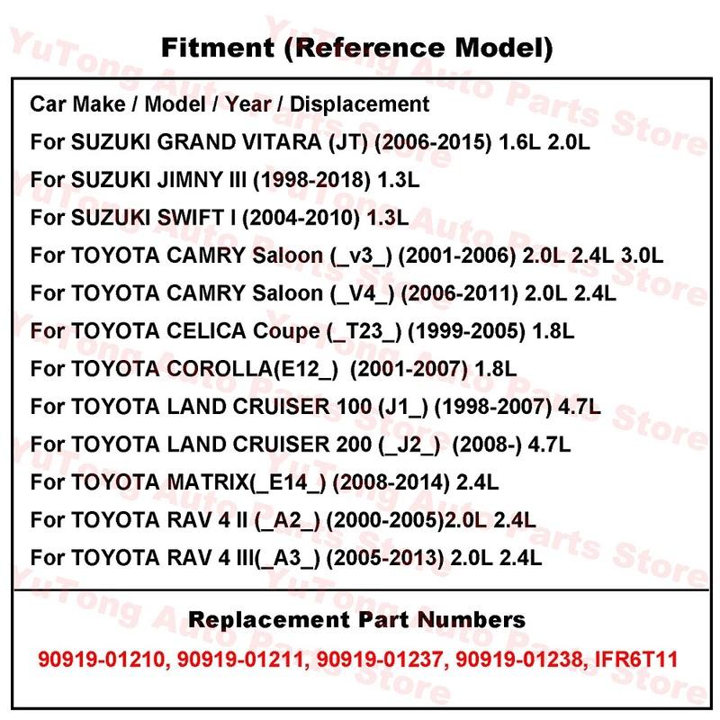 4pcs Spark Plug For SUZUKI JIMNY SWIFT GRAND VITARA JT 2006 LEXUS RX300 LX470 TOYOTA CAMRY COROLLA RAV 4 LAND CRUISER 100 200