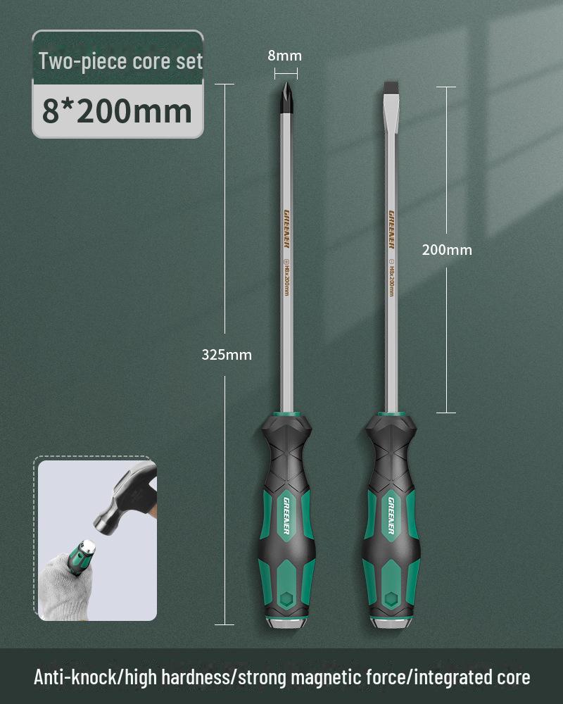 Набор промышленных отверток Green Forest Master с плоской головкой и крестовой головкой