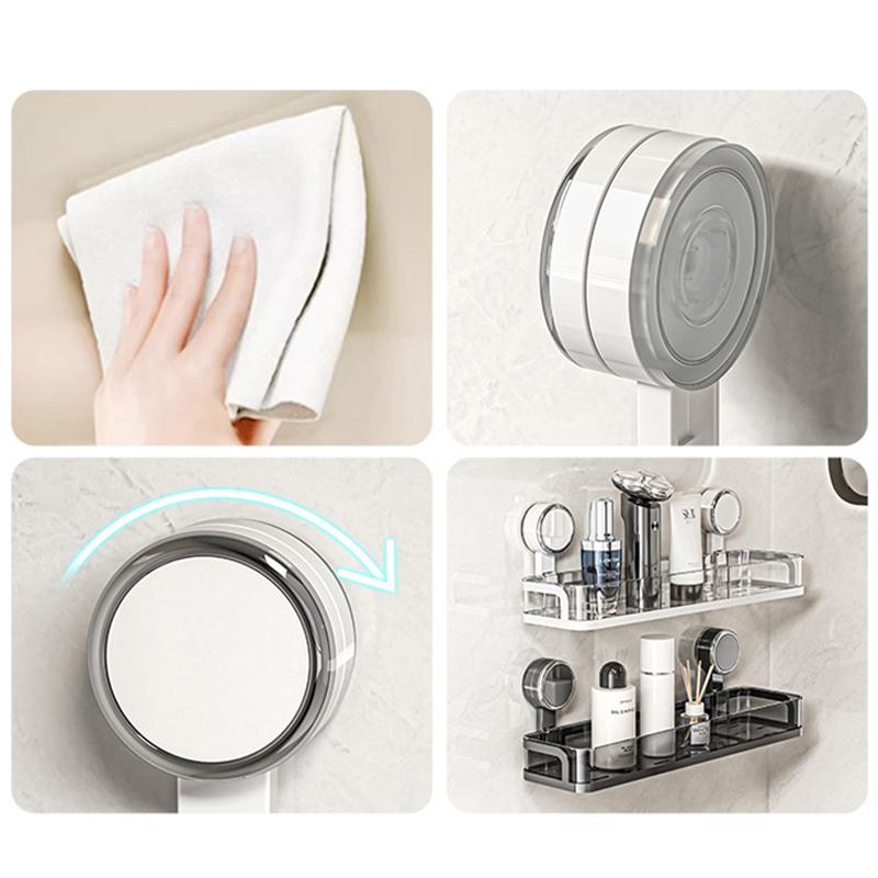 Вращающаяся присоска для хранения вещей, настенная полка для хранения вещей на кухне, в ванной, держатель для шампуня, геля для душа, бытовые органайзеры