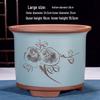 Purple Clay Ceramic Orchid Pot
