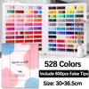 400/528/120 Colors Nail Display Book Leather Acrylic Cover Gel Polish Display Chart Color Card with False Tips Showing Shelf