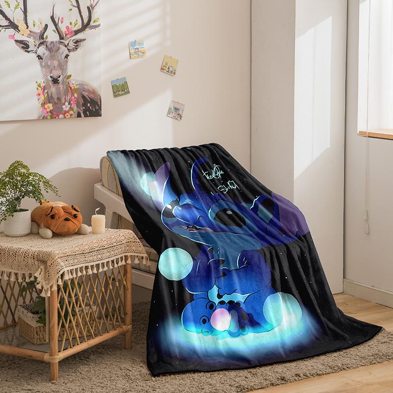 Фланелевое одеяло Riman Stitch Series, напечатанное на 3D-принтере, для дивана, утолщенное одеяло.