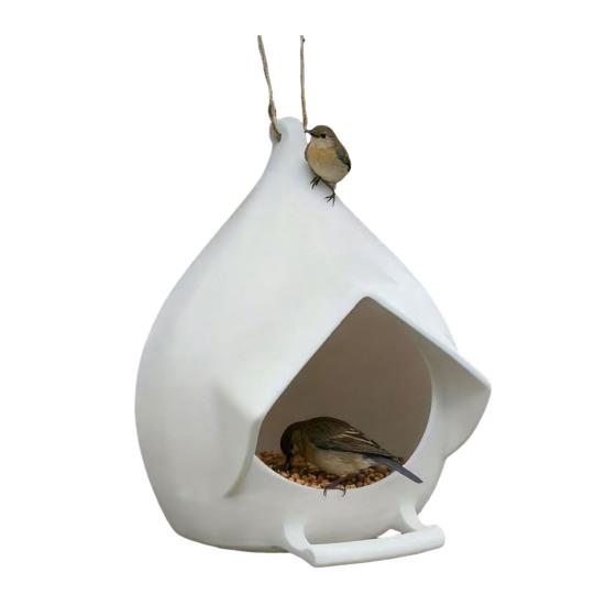 Зимняя подвесная кормушка для птиц Домик-гнездовье в форме капли воды Уличная кормушка для птиц Скворечник для диких птиц Декор для двора, сада, патио