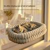 Cat Bed Thickened Double Layer Plush Window Wall Mount Hammock Strong Suction Cup Washable Cozy Pet Sleeping Perch