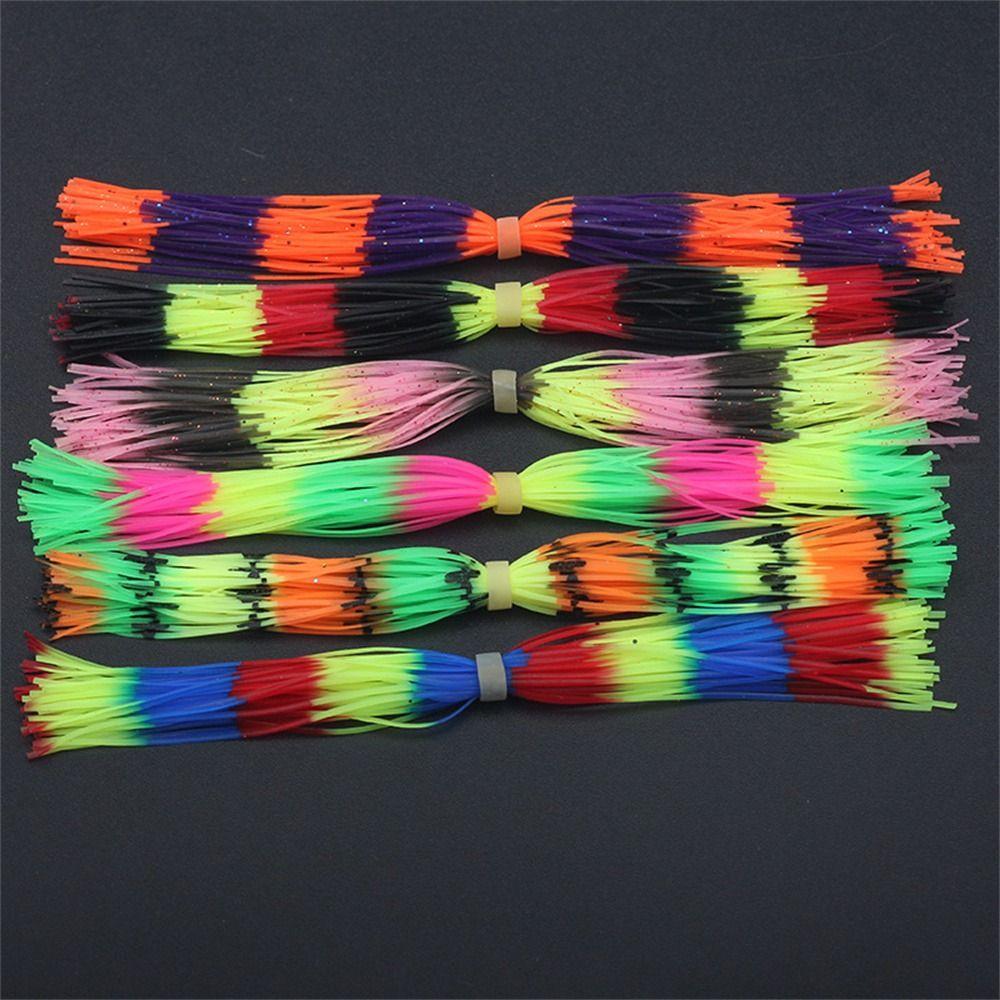Fly Tying Material Buzzbaits Spinner 50 Strands Jig Squid Skirt Baitfish Silicone Skirts  Jig Lures