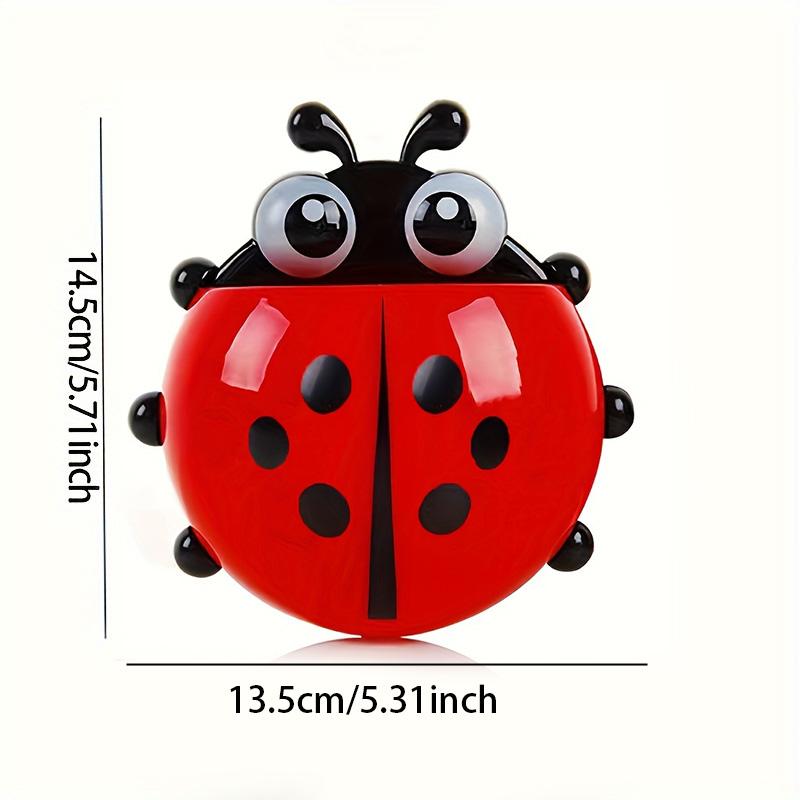 2 шт. держатель для зубных щеток в форме милой божьей коровки на присоске креативная подставка для зубных щеток в ванной комнате полка для хранения без перфорации