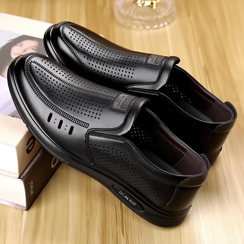 Non-slip Waterproof and Oil-proof Kitchen Leather Shoes Chef Solid Breathable Work Men's Shoes Summer Men's Leather Casual Sandals