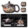 Hand-made Dragons Phoenixs Color-changing Purple Clay Teapot Reusable Tea Pot For Brewings Tea Cup Infuser Teapot Valuable Gift
