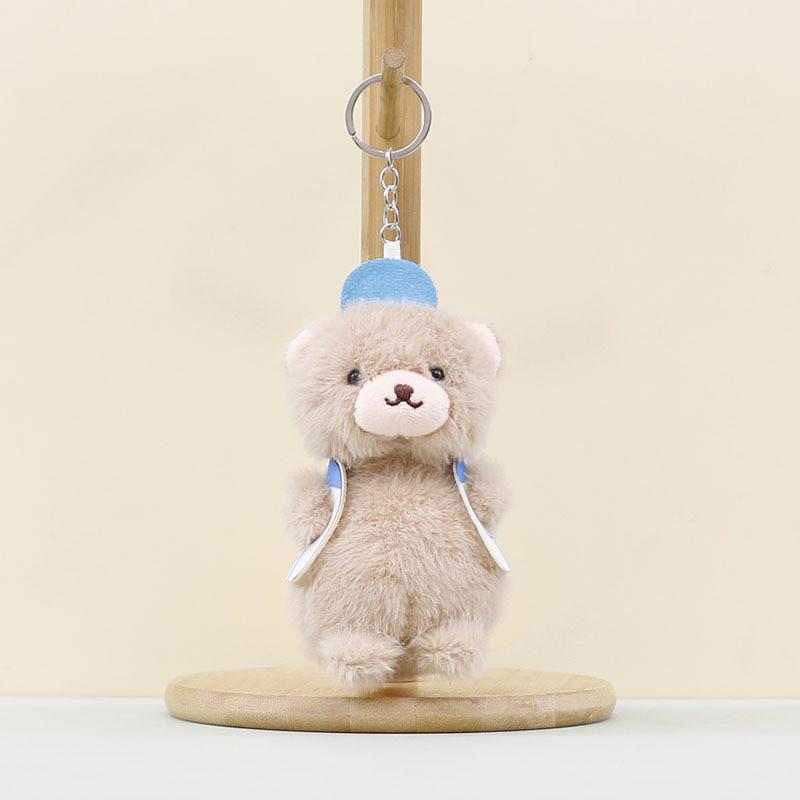 Cute Cartoon Bear Plush Doll Keychain Backpack Decoration Filling Daily Gifts