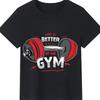 Футболка с графическим принтом 'Gym Mode on Barbell' Ешь Спи Тренируйся Повторяй Тренируйся Усердно Фитнес Принт Повседневный Топ для Мужчин