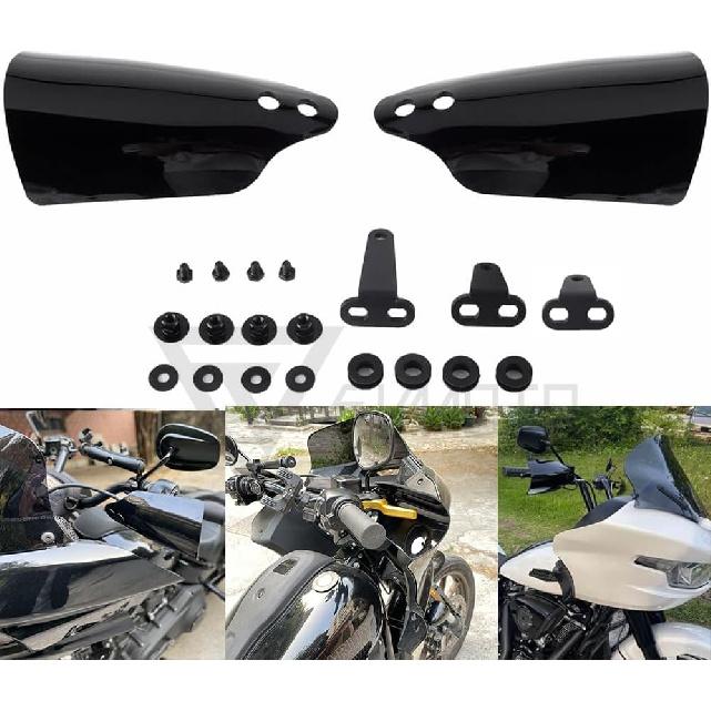 Club Style Handlebar Handguards Upgrade Bracket Compatible With Harley Touring Road Glide Electra Glide Road King CVO/SE, Softail Street Bob FXBB 114