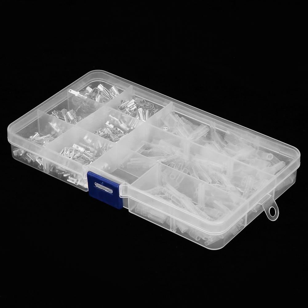 270pcs Male  Female Spade Crimp Terminal Connector Kit With Insulated Sleeve