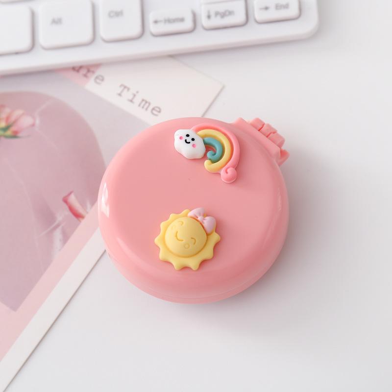 Симпатичные мини-складные гребни для волос с зеркалом, портативные для путешествий, массажная расческа для женщин и девочек, щетки для волос, аксессуары для укладки