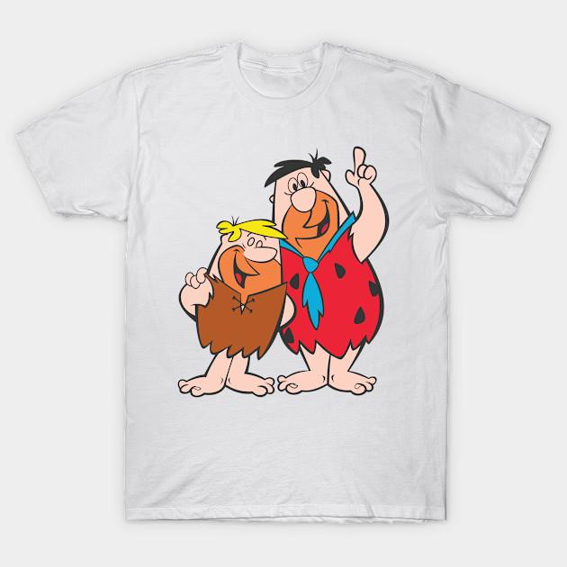 Азиатский размер Мужская черная футболка с принтом Yabba-Dabba-Doo Мода: Фред Флинтстоун и Амперсанд; Комплект из двух футболок с Барни Рубблом! Хлопковая футболка с термотрансферным принтом без вырезки