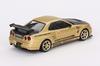 MINI GT Масштаб 1/64 Nissan Skyline GT-R R34 Top Secret Золотой Праворульный Эксклюзив для Японии Готовое изделие