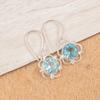Sky Blue Topaz Gemstone 925 Sterling Silver Jewelry Handmade Women Earrings1.40" EE-56-2