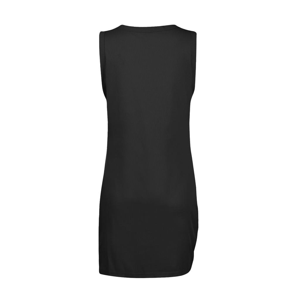 Women's Summer Fashion Vest Dress Solid Colour Pleated Splicing Irregular Dresses