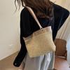 Retro Woven Bag Women's 2025 New Trendy Summer Fashion Tote Bag Vacation Style Large Capacity Straw Bag