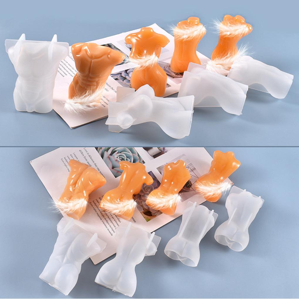 Human Body Mold DIY Crystal Epoxy Resin Candle Mould Body Silicone Mold Tool