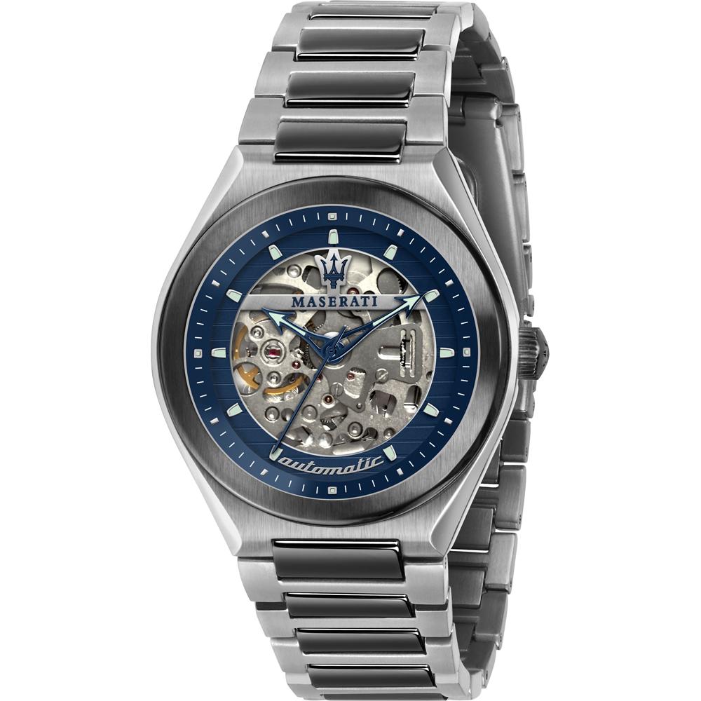 Maserati Мужские механические автоматические часы Triconic Blue Metal R8823139001