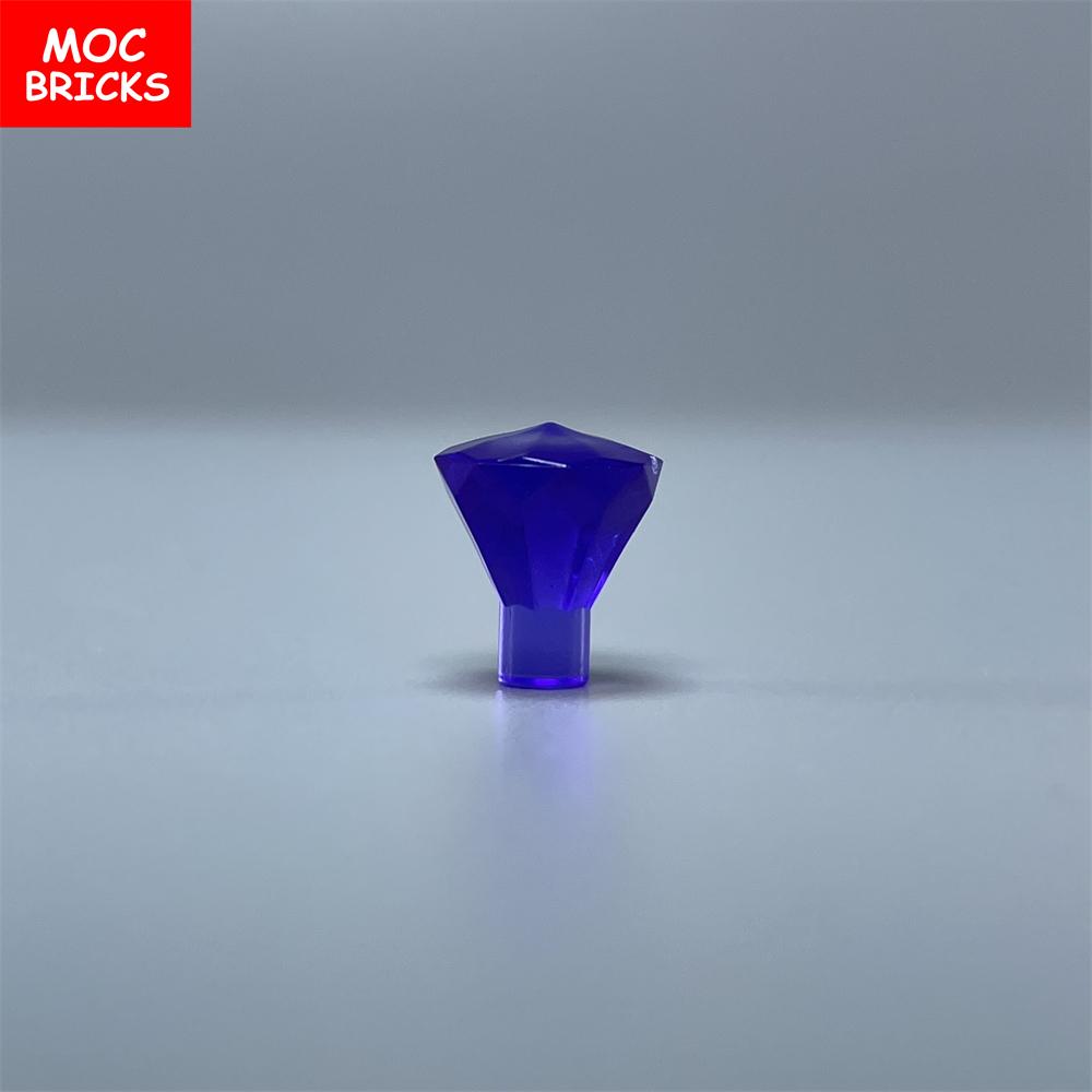 100 шт./лот Кубики MOC Камень 1x1 Камень 24 грани Сокровище Алмаз Камень 28556 30153 Строительные блоки DIY Игрушки Для Детских Подарков