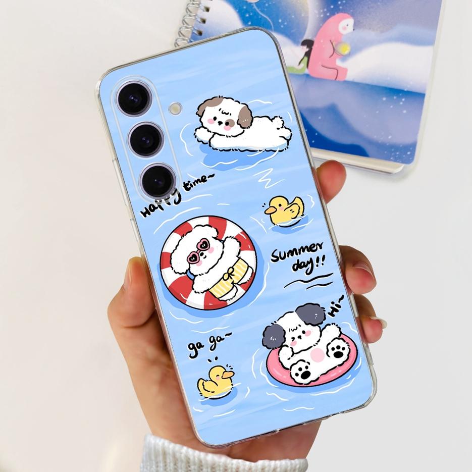 Чехол для Samsung Galaxy S24 Plus SM-S926B Милый Модный Расписной Чехол Мягкий Тонкий Чехол для Телефона Для Samsung S24 Ultra S 24 S24+ Fundas