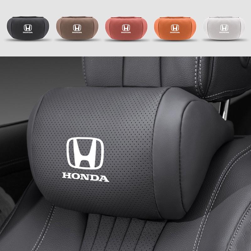 Nappa leather Headrest Car Breathable Memory Foam Neck Pillow For Honda Odyssey Vezel CRZ 5th CRX Pilot Civic FIT CRV Accord HRV TO0