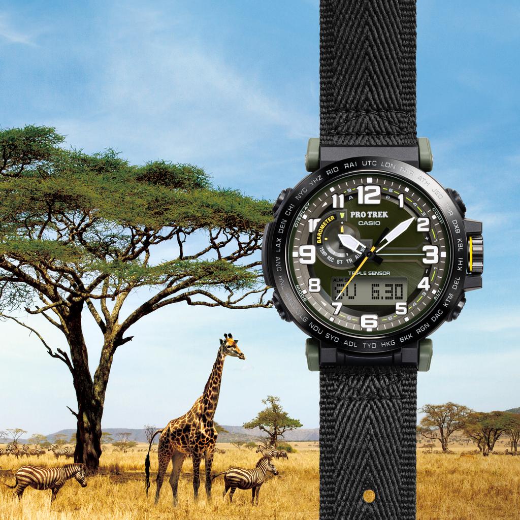Casio Мужские цифровые кварцевые часы с будильником, водонепроницаемые до 100 м, из нержавеющей стали PRG-601YB-3