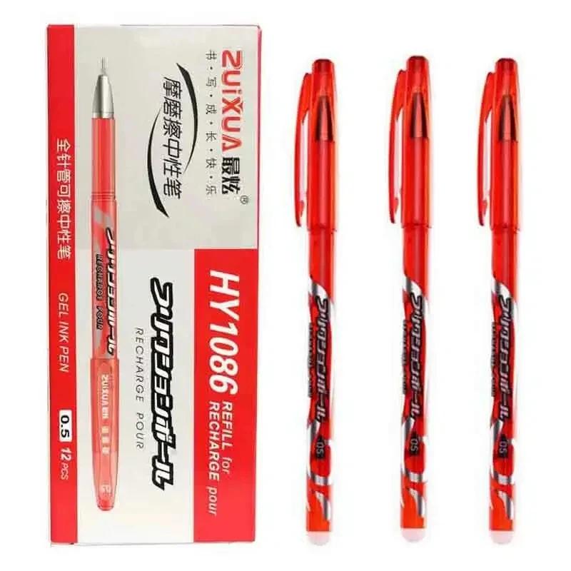 0,5 мм Коллекция стираемых гелевых ручек Черная Синяя Красная Ручка и стержень с чернилами Kawaii Ручки Моющийся корпус Школьные Офисные Принадлежности Канцелярские товары