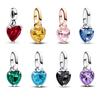 Мелкая медь Чакры В форме сердца и Разбитое сердце Мини Подвеска-шарм Подходит для браслета Ожерелья DIY Подарок Изготовление украшений