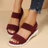 Spring and Summer Footwear Plus Size Women's Shoes Casual Elastic Band Flying Flat Sandals