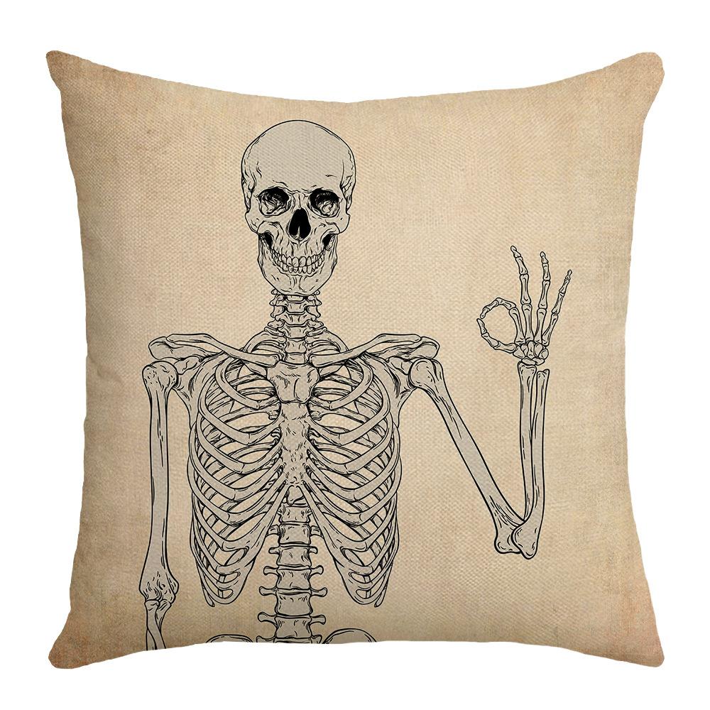 Halloween Undead Decorative Pillow Skull Pillow Cover Living Room Decorative Sofa Bedroom Pillow Bedside Pillow Cover