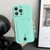 Push Card Bag Slot Holder Wallet Phone Case For iPhone 16 15 14 11 12 13 Pro Max Plus Shockproof Soft Matte Silicone Back Cover