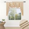1 шт., бархатная занавеска в европейском стиле, ламбрекен, короткая карнизная занавеска с карманом для гостиной, домашний декор